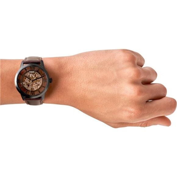 Men's Automatic Watch with Mechanical Movement and Skeleton Dial - Picture 4 of 7